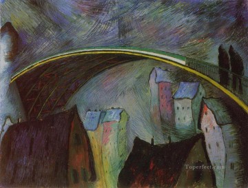 抽象的かつ装飾的 Painting - 橋の上 マリアンヌ・フォン・ウェレフキン 表現主義